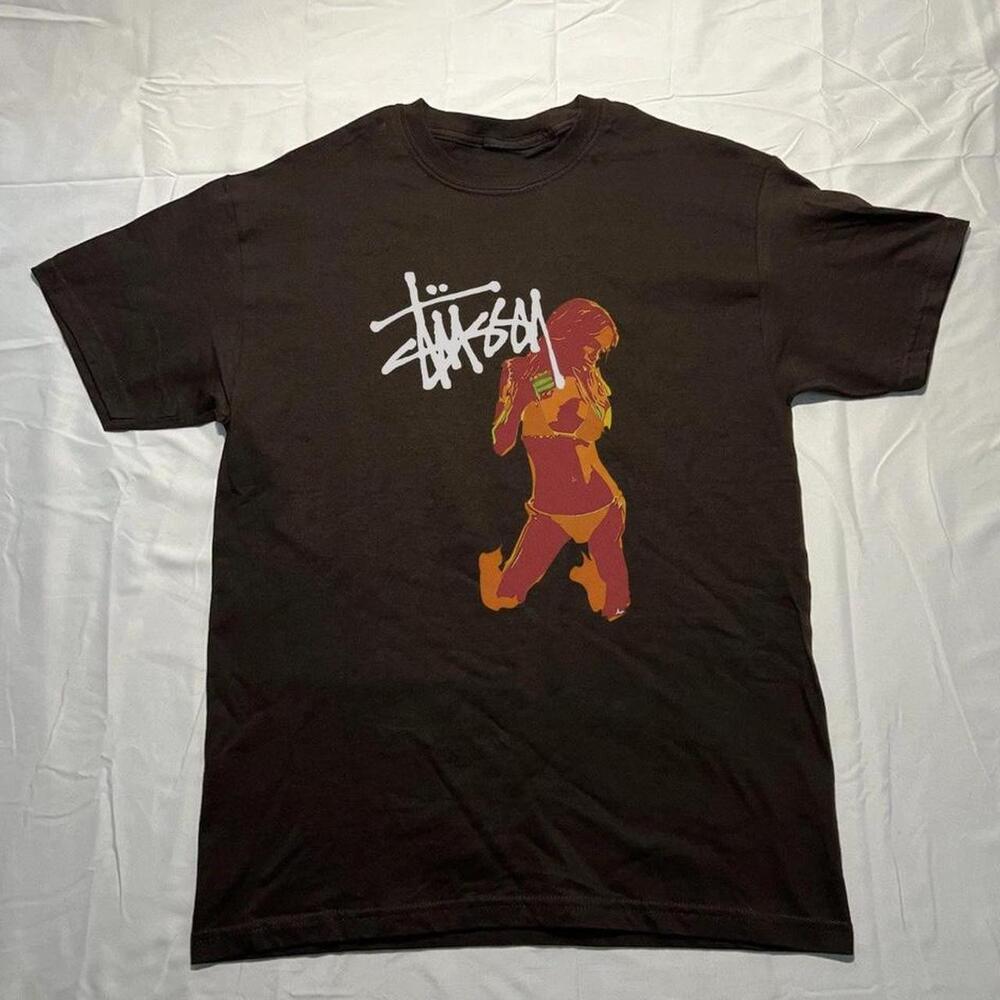 Stussy Black Cotton T-Shirt